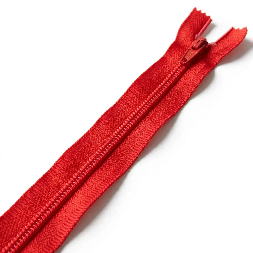 Cierre Plastico Comun N40 Rojo