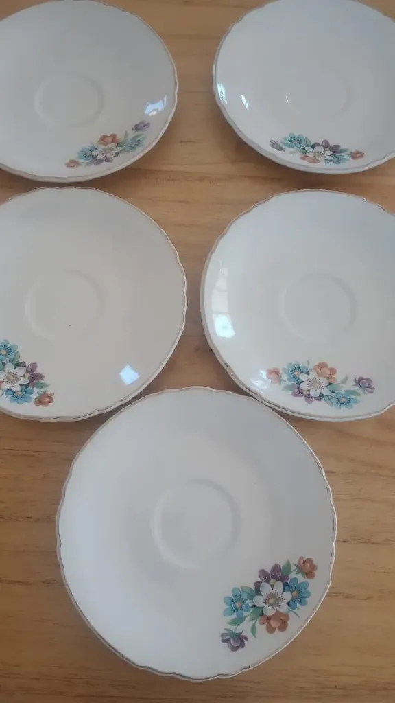 Platitos (5ud) de te motivo flores