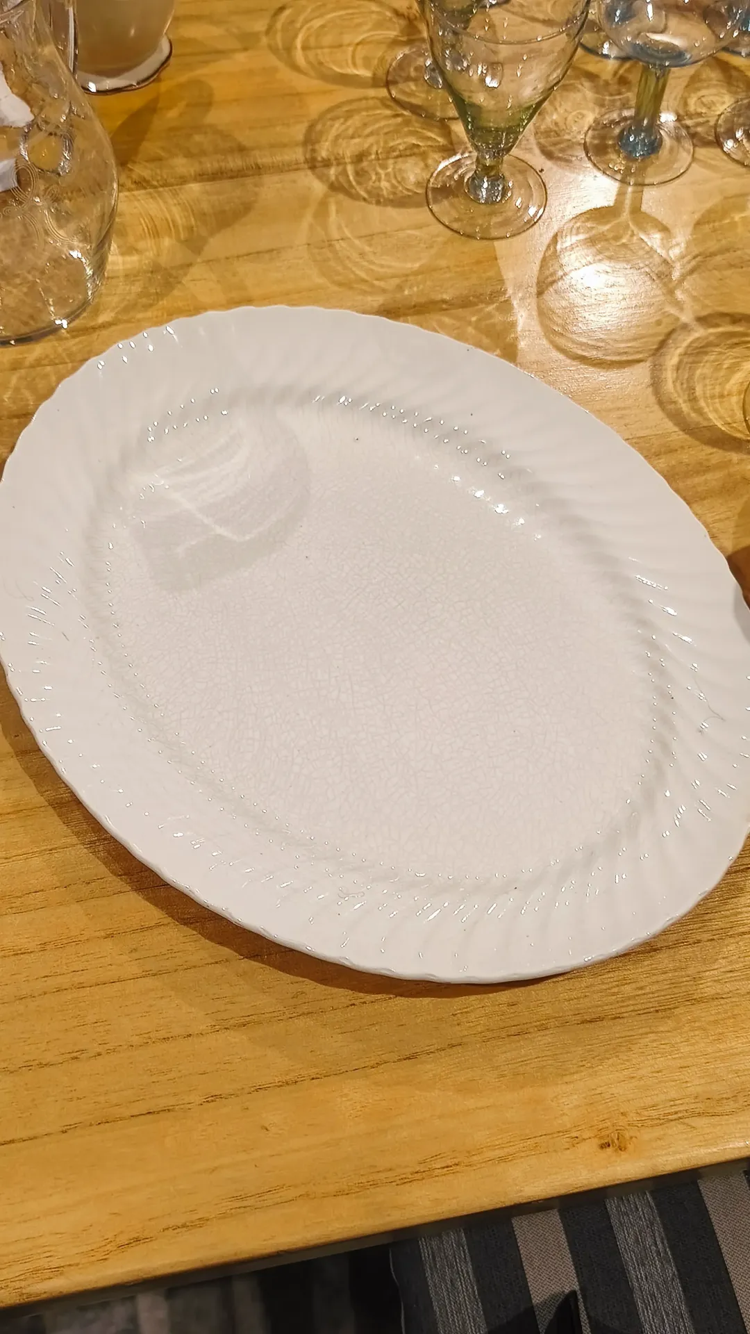 Bandeja de porcelana inglesa Woods & Sons 32x25