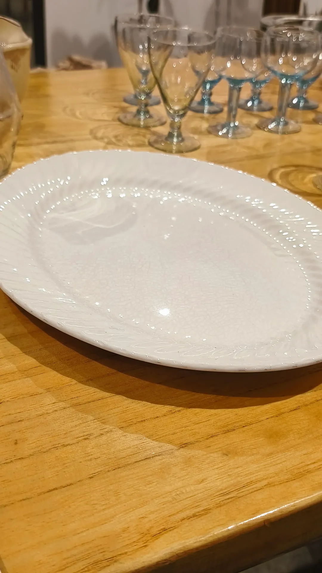 Bandeja de porcelana inglesa Woods & Sons 38x30