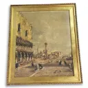 Cuadro antiguo en tela 45x54