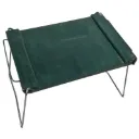 Bandeja de madera color verde con patas para cama