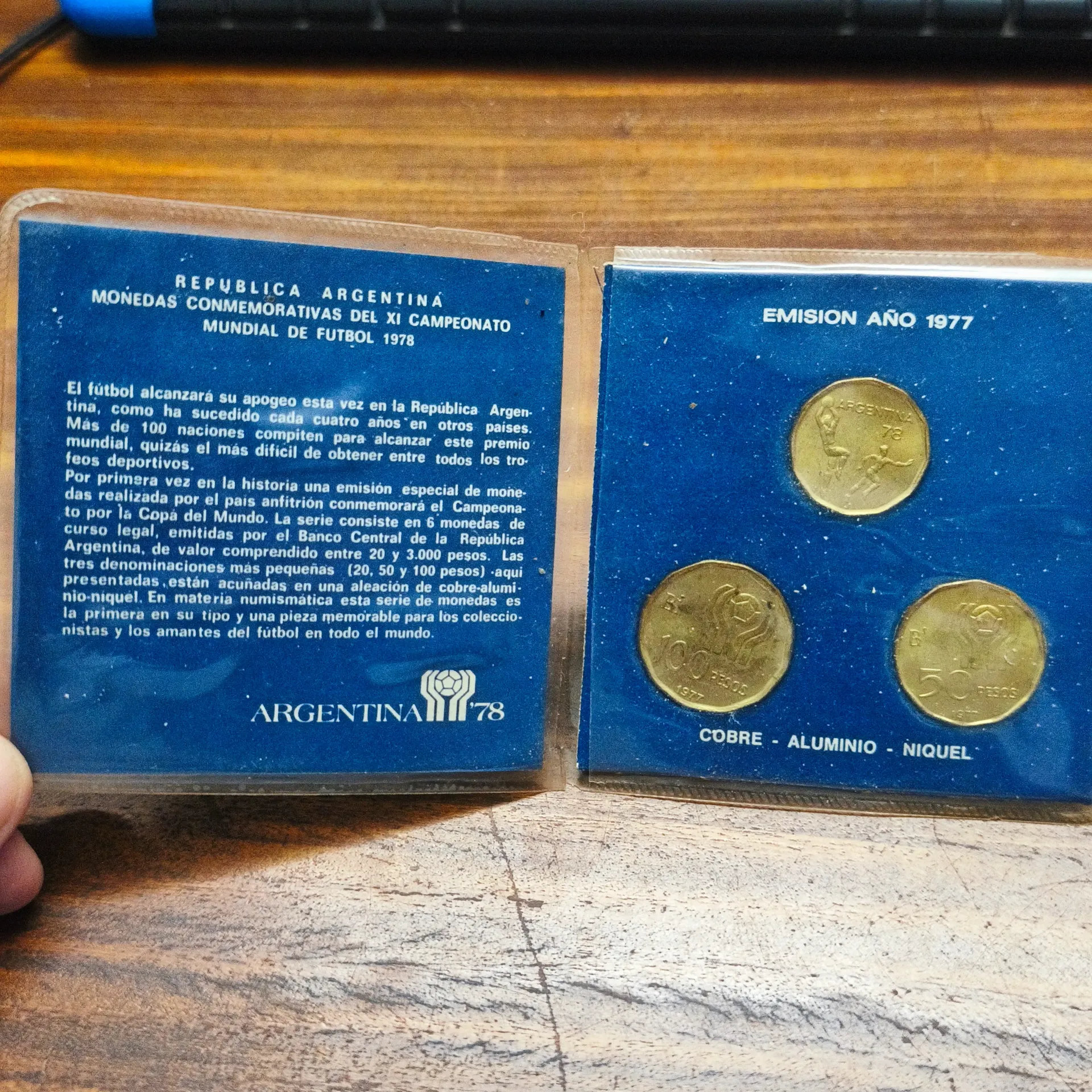 Set x 3 monedas conmemorativas Mundial 78