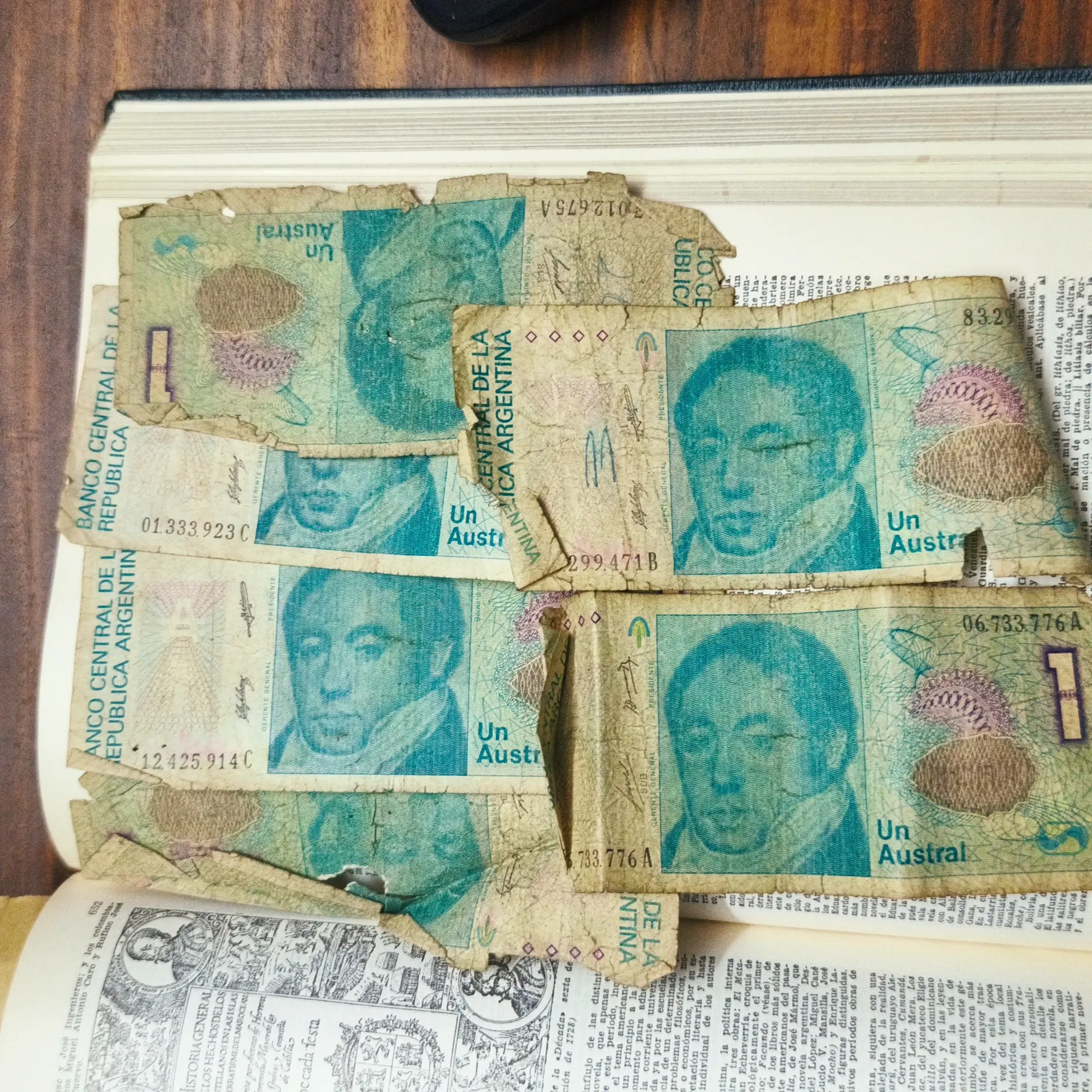 Billete 1 Austral 80s 90s - Estado regular