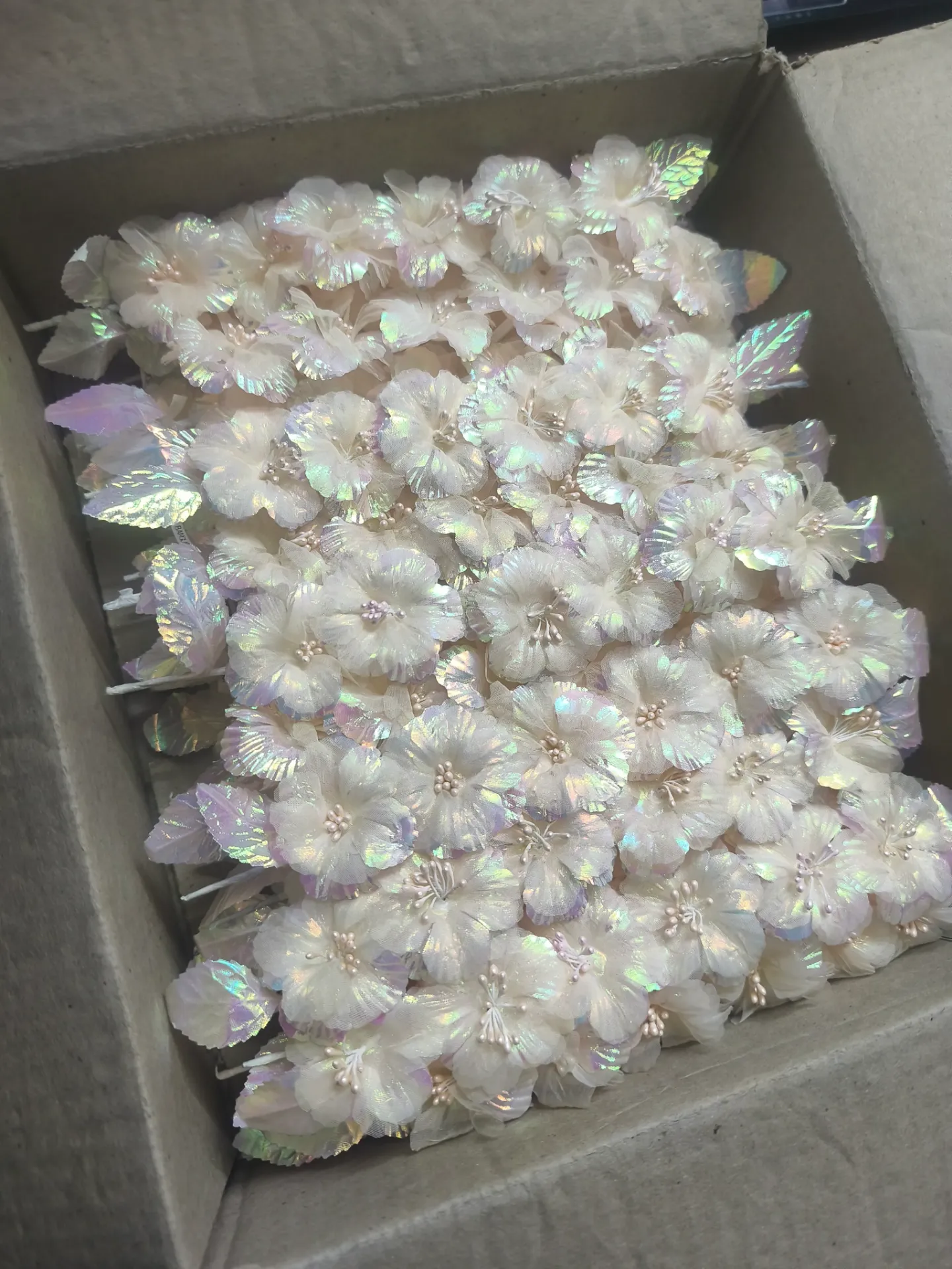 Lote de Flores artificiales en varas