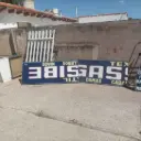 Letrero cartel en madera y chapa para comercio
