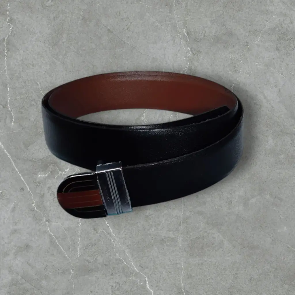 [Mercería] Cinturón de cuero económico reversible 85cm 