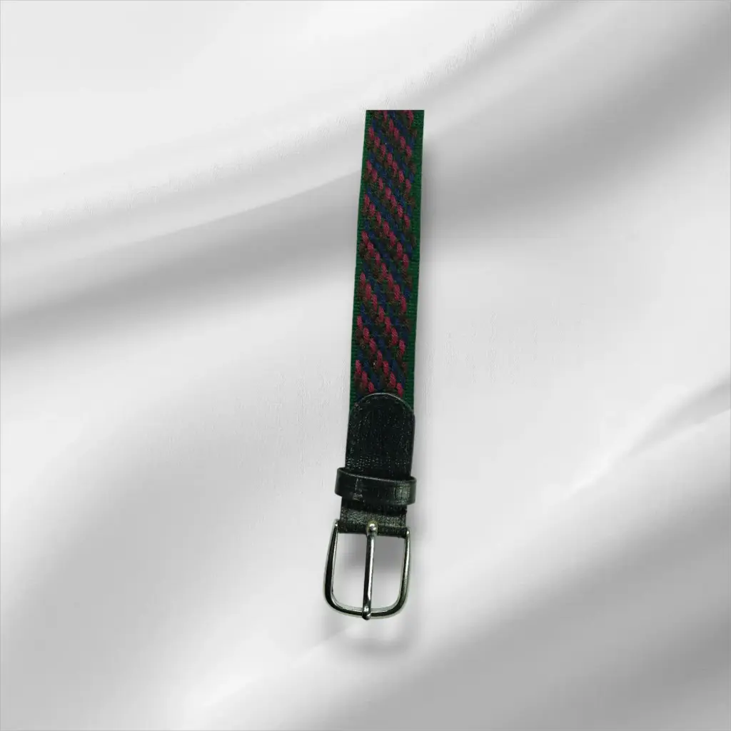 Cinturon tela y cuero 100 cm