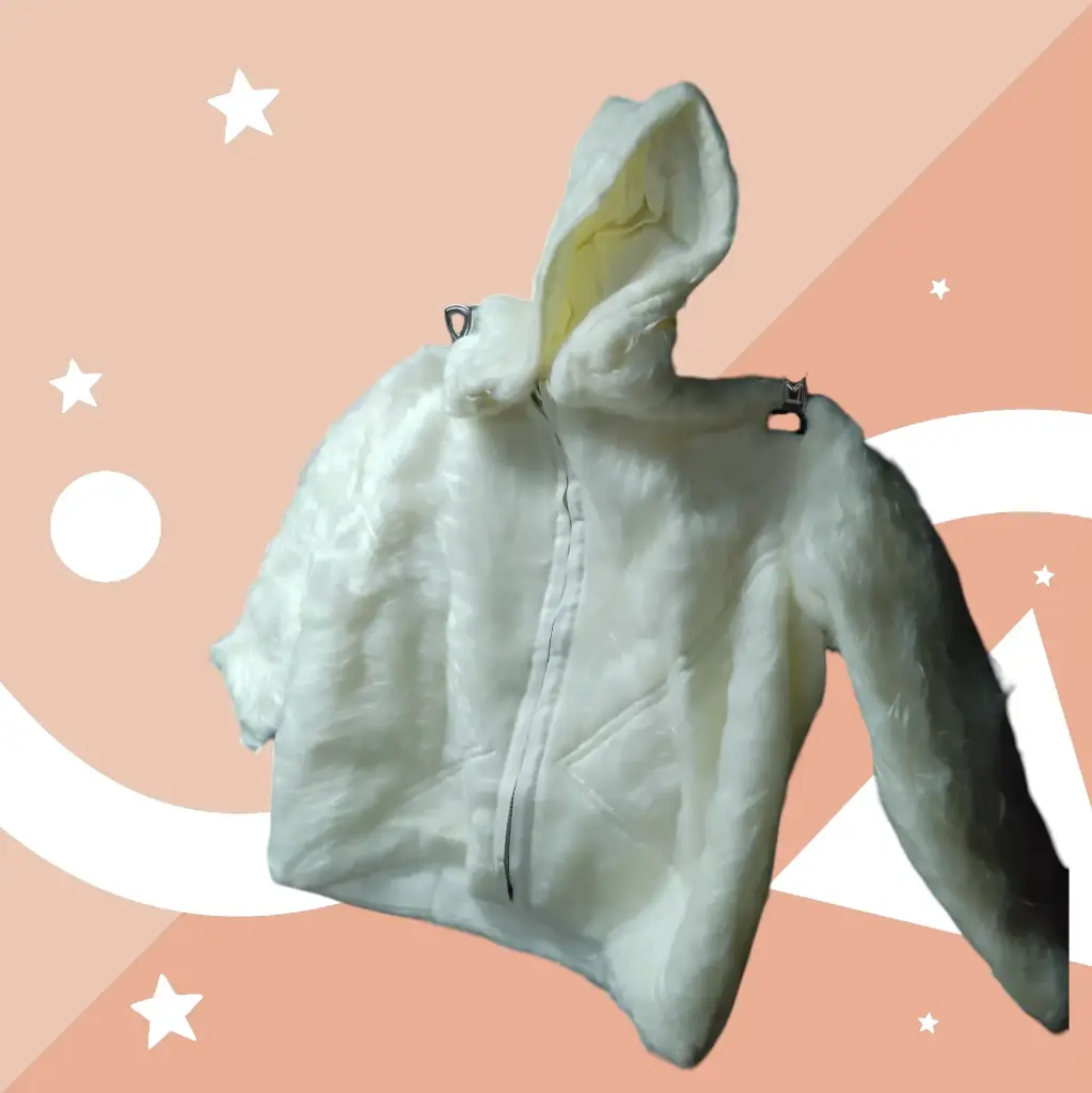 Abrigo tipo peluche niña talle 10