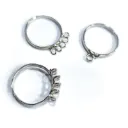 Base para anillo niquelada rulos mixtos x 10 unidades