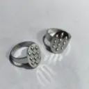 Base para anillo niquelada para tejer x 10 ud